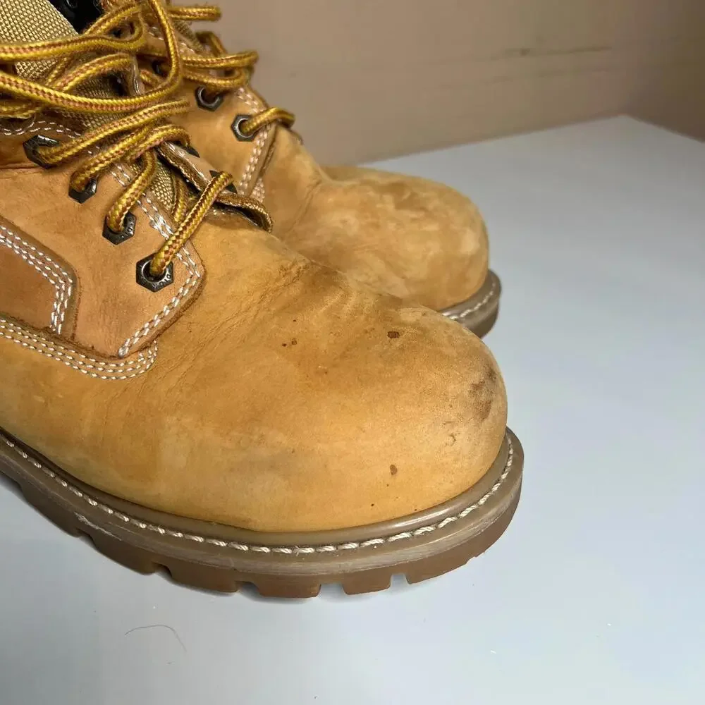 Dickies Men’s Steel Toe Waterproof Work Boots Tan Leather Size 7.5 ASTM F2413-11